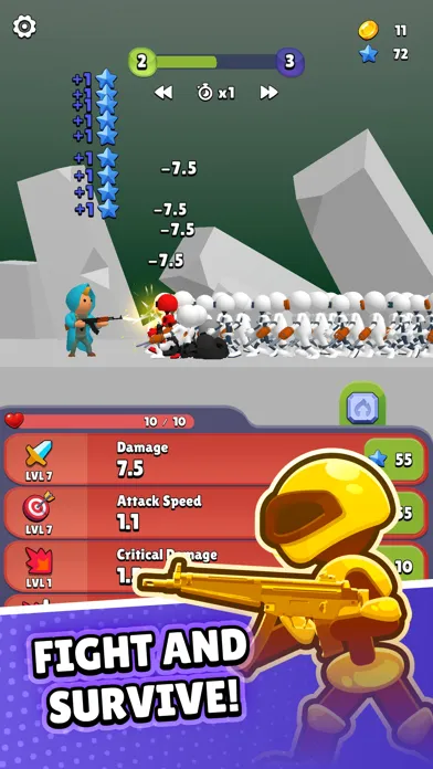 Captures d'écran de AI Rebellion－Stickman Fighting